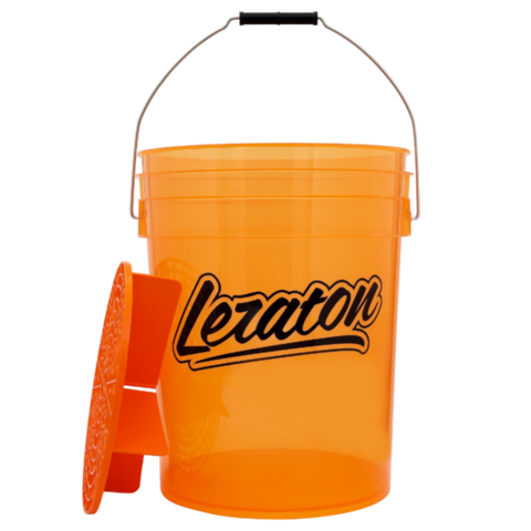 LERATON BUCKET BW2 Прозрачное ведро для мойки автомобилей с сепаратором (оранжевое) 20л