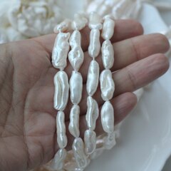 Жемчуг натуральный барочный, палочки, 16,7-26,3 мм, 1 нить, Ж035