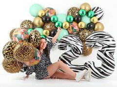 Г 18''/46 см, Круг, Анималистика (сафари), Леопард, 1 шт.