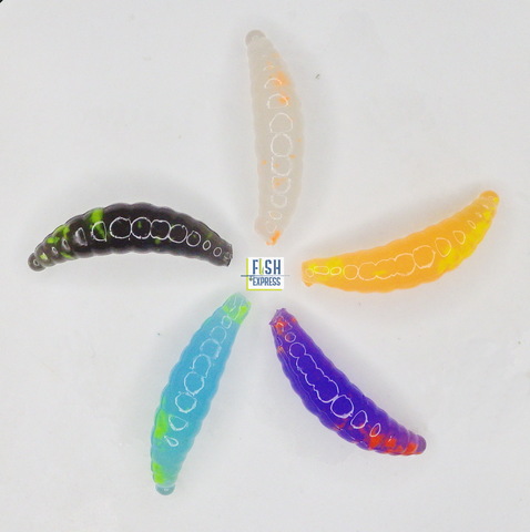 Форелевая силиконовая приманка COOL PLACE MAGGOT 1.6  цвет МИКС 1 (КРОШКА)  СЫР