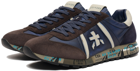 Premiata Lucy 4931 sneakers синие с коричневым