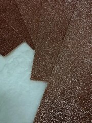 Фоамиран глиттерный 2 мм, А4, цвет - бронзовый - 5 штук