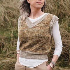 Описание по вязанию жилета спицами "Hornby"