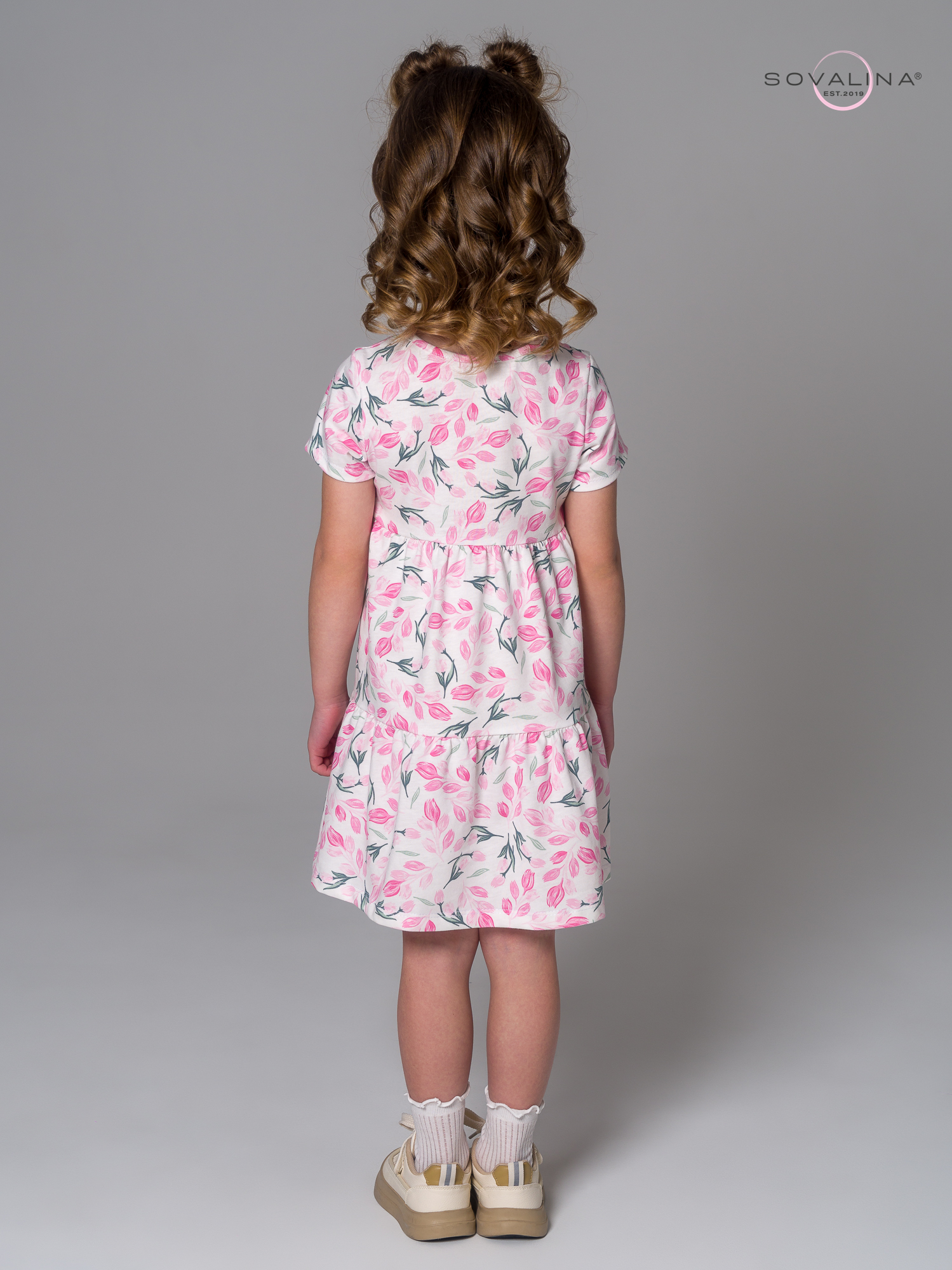 Платье Тия розовые тюльпанчики