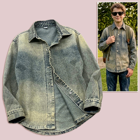 Рубашка джинс м (10-15) 260319-WQ127