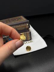 20187- Серьги-пусеты CDior круглые с логотипом