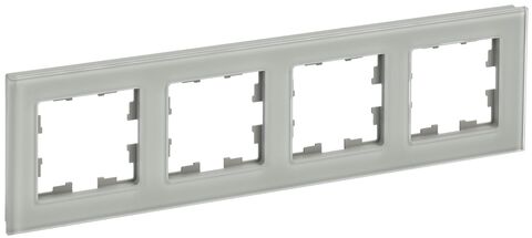 BRITE Рамка 4-мест. РУ-4-2-БрД стекло дым. IEK