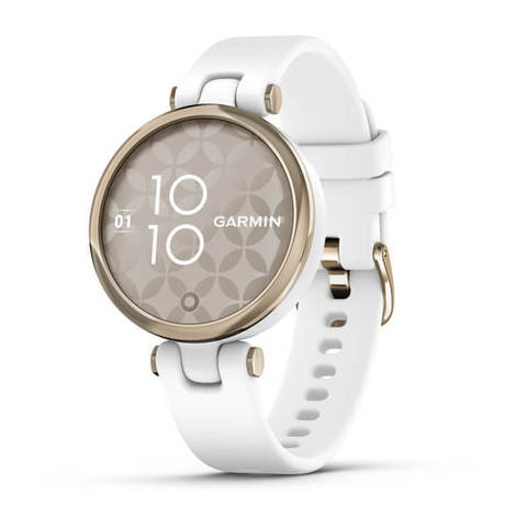 Garmin Lily Sport - Cream Gold Bezel with White Case and Silicone Band