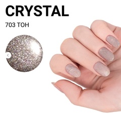 JEANMISHEL CRYSTAL 703 Лак для ногтей с блестками 3D эффект голографии  12мл