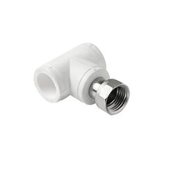 Тройник комбинированный ПП 25-1'' PN 25, с накидной гайкой, белый, Pro Aqua PA29115