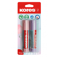 Клей-карандаш 20г Kores Pastel цвет корпуса в ассортименте 2шт/уп12827