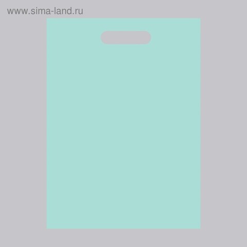 99079 Пакет п/эт, с вырубной ручкой, зеленый, 34 х 45, 50 мкм