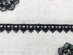 Кружево плетеное, ш. 1,5 см, чёрный