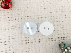 Пуговицы, d 1,2 см, 2 прокола, белый