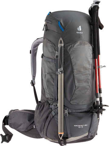 Картинка рюкзак туристический Deuter Aircontact Pro 60+15 graphite-black - 7