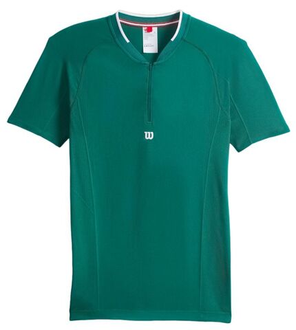 Теннисное поло Wilson Players Seamless Zip Henley 2.0 - field green