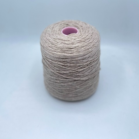 Бобинная пряжа (пр.Италия),200м/100гр. 100%Меринос, цвет-Бежевый меланж, арт-28458
