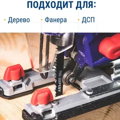 Пилки для лобзика по дереву, ДСП ПРАКТИКА тип T311C 126 х 100 мм, грубый рез, HCS (2шт.) (035-820)