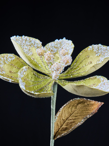 Цветок 41см ChristmasDeLuxe фисташковый