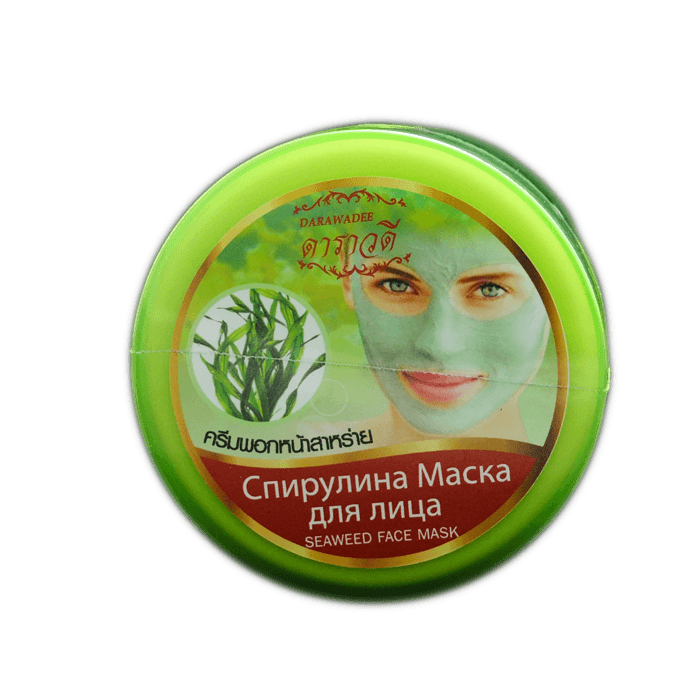 Darawadee Seaweed facial Mask 100 ml, маска для лица с экстрактом спирулины 100 мл. Seaweed Mask антивозрастная маска для лица. Маска для лица Spirulina. Спирулина маска для лица.