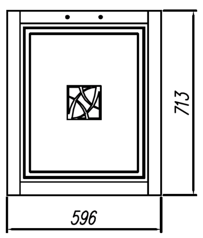 Кухня Гарда шкаф нижний мойка 850*600 с 1-ой дверцей