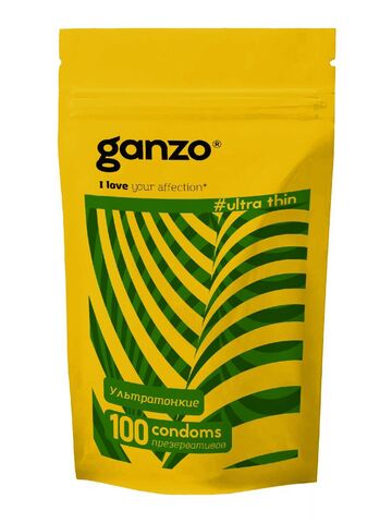 Ультратонкие презервативы Ganzo Ultra thin - 100 шт. - Ganzo Ganzo Ultra thin №100