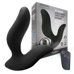 Черный вибромассажер простаты 3,5’’ Remote Control Curve P-spot Massager - 12 см. - 