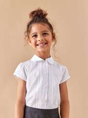 Блуза без рукавов школьная для девочки Next 981-321, Белый