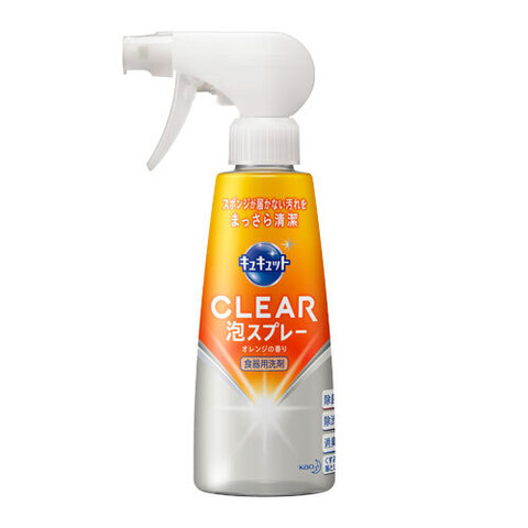 KAO CuCute Clear Bubble Spray Orange - Спрей-пенка для мытья посуды с ароматом апельсина