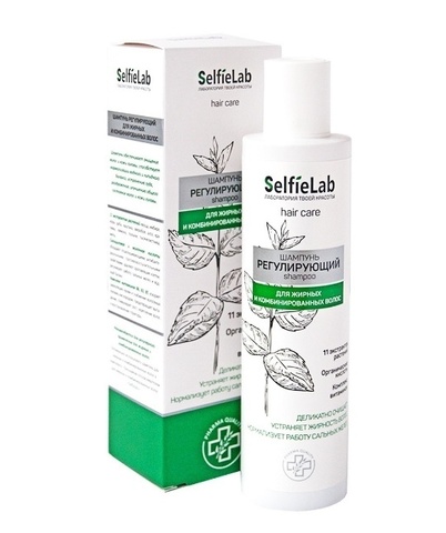 SelfieLab Шампунь Регулирующий с органическими кислотам и комплексом витаминов,для жирных волос200мл