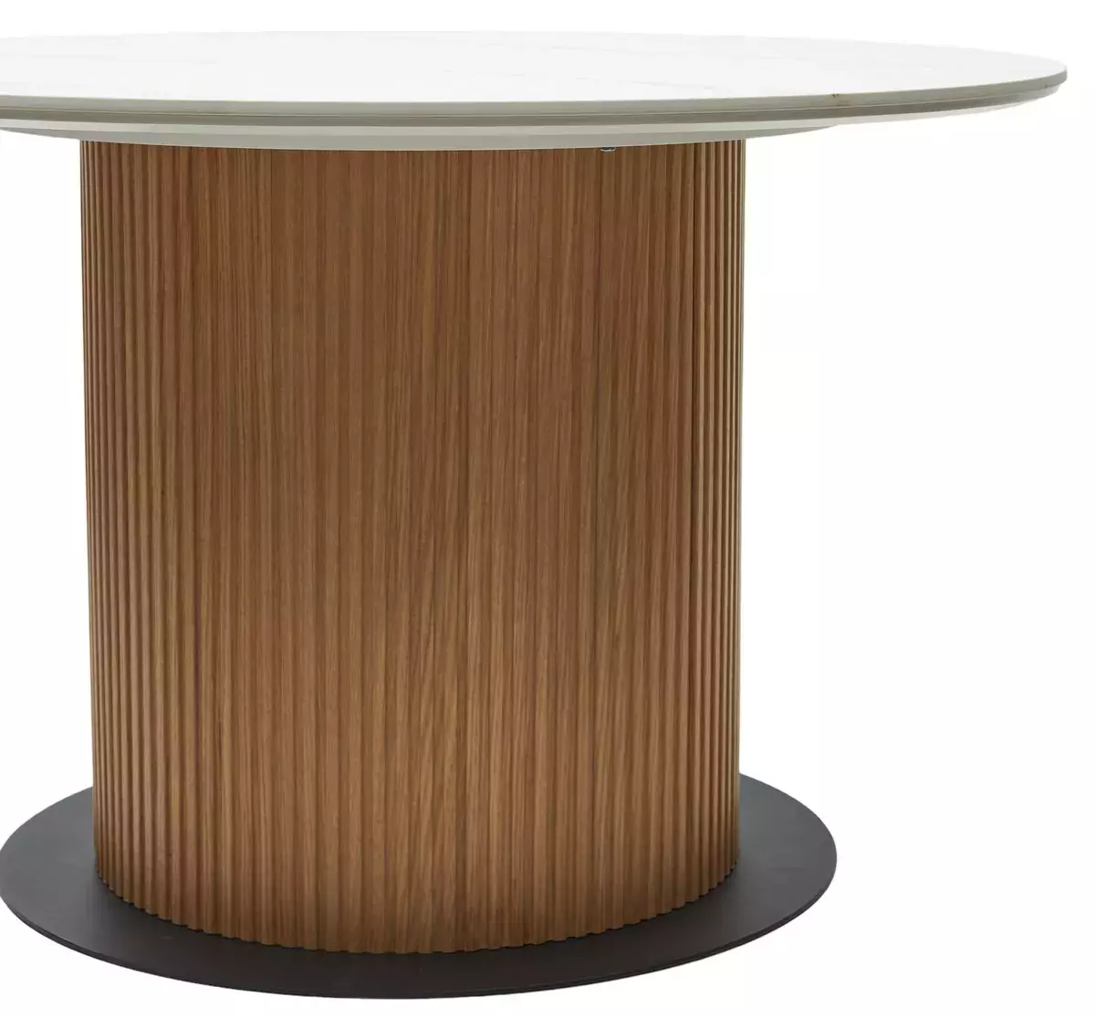 Стол MESA D120 цвет БЕЛЫЙ МРАМОР M326 / Каркас OAK, DISAUR