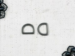 Полукольцо металлическое, р. 1,6х1,8 см, тёмный никель