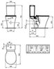Чаша унитаза напольного под бачок Ideal Standard Connect Aquablade E009701