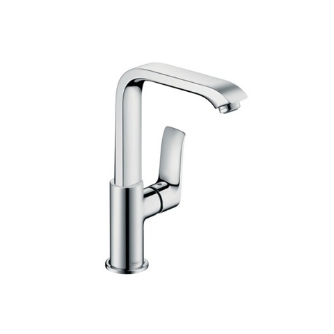 Смеситель для раковины с высоким изливом и донным клапаном Hansgrohe Metris 31187000