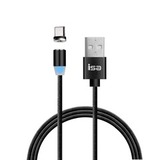 Кабель USB - Type-C 2A магнитный ISA MC-03 1,2м (120 см) (Черный)