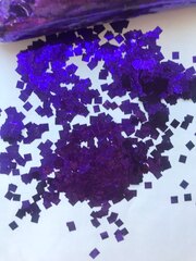 Конфетти фольга Квадрат, Фиолетовый / 6*6мм, 100г.