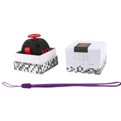 Игрушка-антистресс"Fidget Cube 3.0 Air"(Фиджет куб) с веревкой, черный/красный