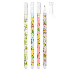 
          Набор синих детских шариковых ручек 12 штук, с рисунком авокадо, MC-Basir, разноцветный корпус, наконечник 0.7 мм, неавтоматическая, игольчатый синий стержень для письма