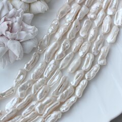 Жемчуг натуральный барочный, палочки, 16,7-26,3 мм, 1 нить, Ж035