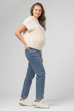 Джинсы для беременных (BOYFRIEND) 15766 Ср.синий К.