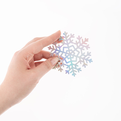 Декоративное украшение Снежинки Искринки, 9 см, Серебро, Металлик, 8 шт