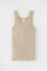 майка  для мальчика  К 1182-2уп/папоротник,темно-бежевый