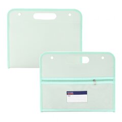 
          Папка-картотека с ручками Alingar, A4, 375х240 мм, горизонтальная, на кнопках, 630 мкм, 13 отделений, карман на молнии, ассорти, матовая