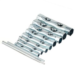 43-2-710 Набор ключей-трубок торцевых, 2 воротка, сталь, 6х22мм, 10 предметов (РемоКолор)