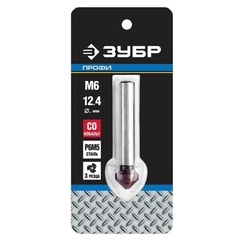 ЗУБР Кобальт, 12.4 x 56 мм, для раззенковки М6, кобальтовое покрытие, конусный зенкер, Профессионал (29732-6)