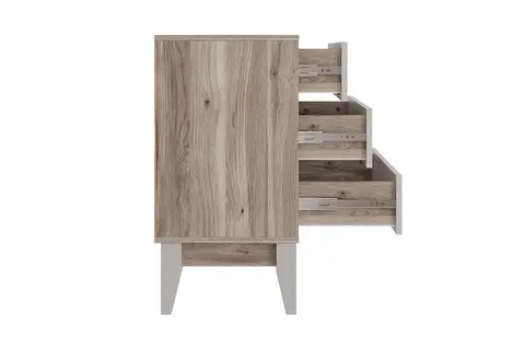Комод Скандика с ящиками КМ-01 дуб смоки / кашемир