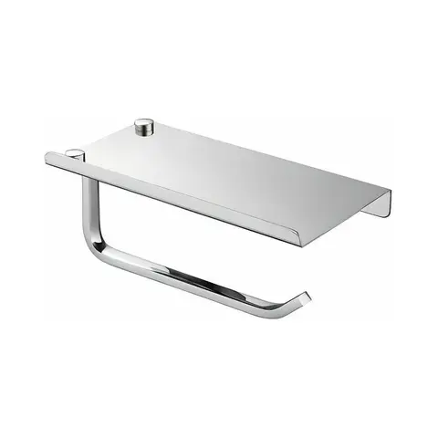 Держатель для туалетной бумаги Haiba с подставкой, хром HB 330