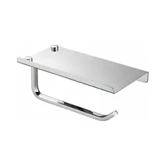 Держатель для туалетной бумаги Haiba с подставкой, хром HB 330