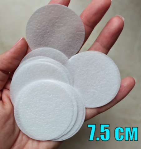 Вафельные Круги 7.5 см для Декора Торта, набор 6 шт (тонкая вафельная бумага)