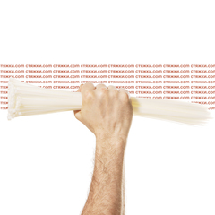 Стяжка - хомут кабельная нейлоновая КСС 5х400 белые — 100 шт/уп